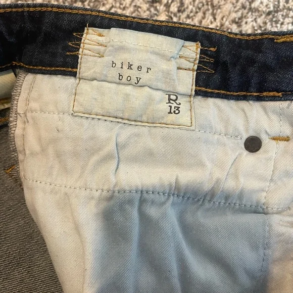 R13 WOMEN’S BIKER BOY DARK JEANS, SIZE 29, WORN 5x - Picture 4 of 5